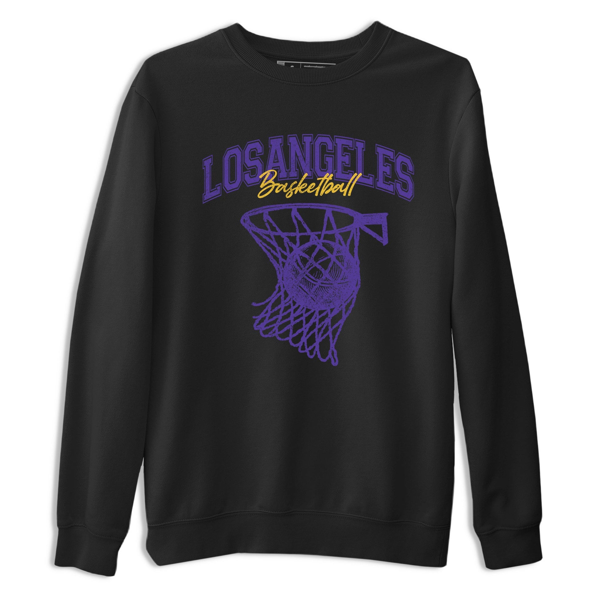 Sneaker match tees – Sneaker Tees To Match Air Jordan 4 Lakeshow Shoes – Net Burn Tee Black 2
