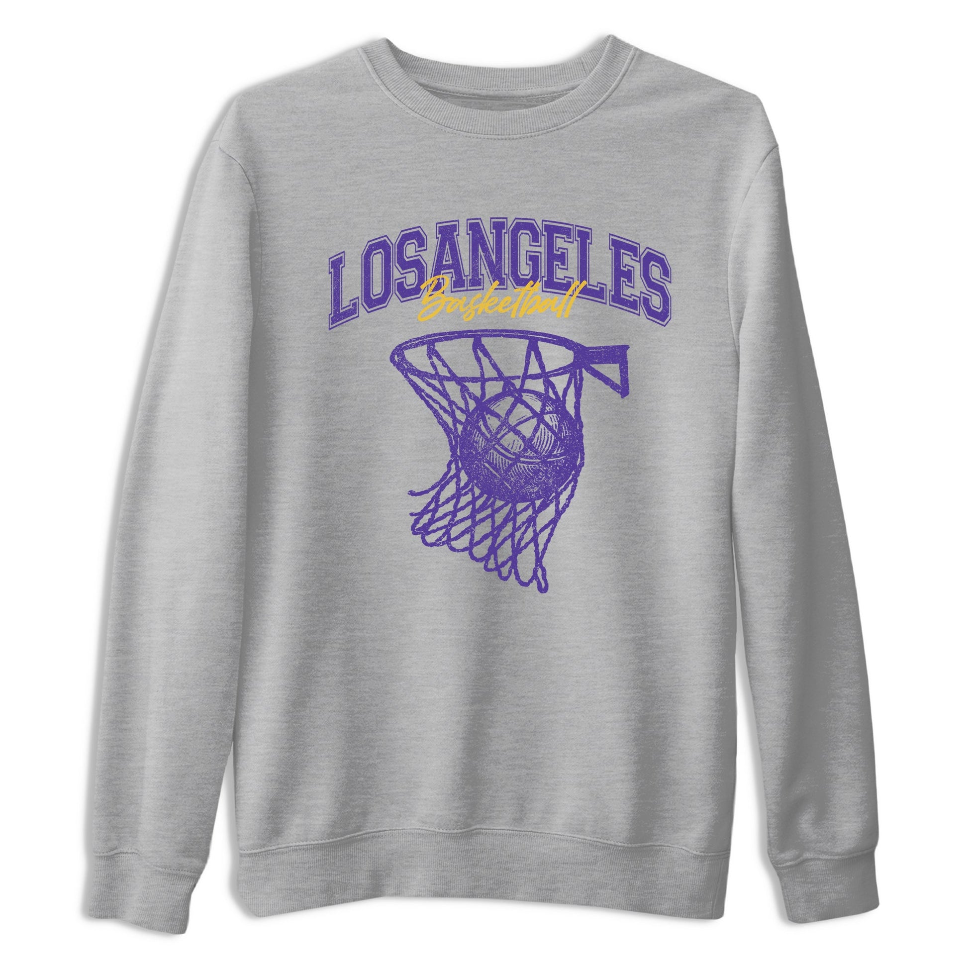 Sneaker match tees – Sneaker Tees To Match Air Jordan 4 Lakeshow Shoes – Net Burn Tee Heather Grey 2