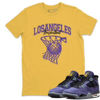 Sneaker match tees – Sneaker Tees To Match Air Jordan 4 Lakeshow Shoes – Net Burn Tee Daisy 1