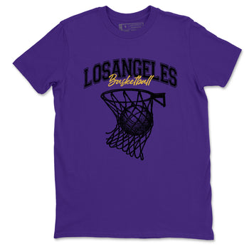 Sneaker match tees – Sneaker Tees To Match Air Jordan 4 Lakeshow Shoes – Net Burn Tee Purple 2