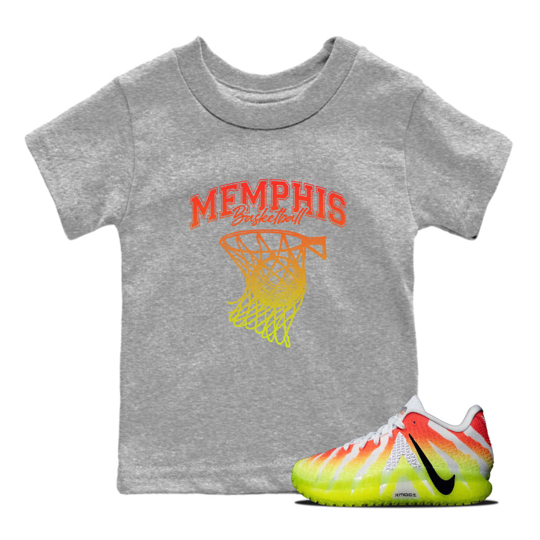Sneaker Threads – Sneaker Tees To Match Nike JA 3 Under The Christmas Tree – Net Burn Youth Graphic Tee Heather Grey 1. Perfect for Jordan releases 2025 colorways. Perfect for Ja Morant sneaker releases and Christmas 2025 colorways.