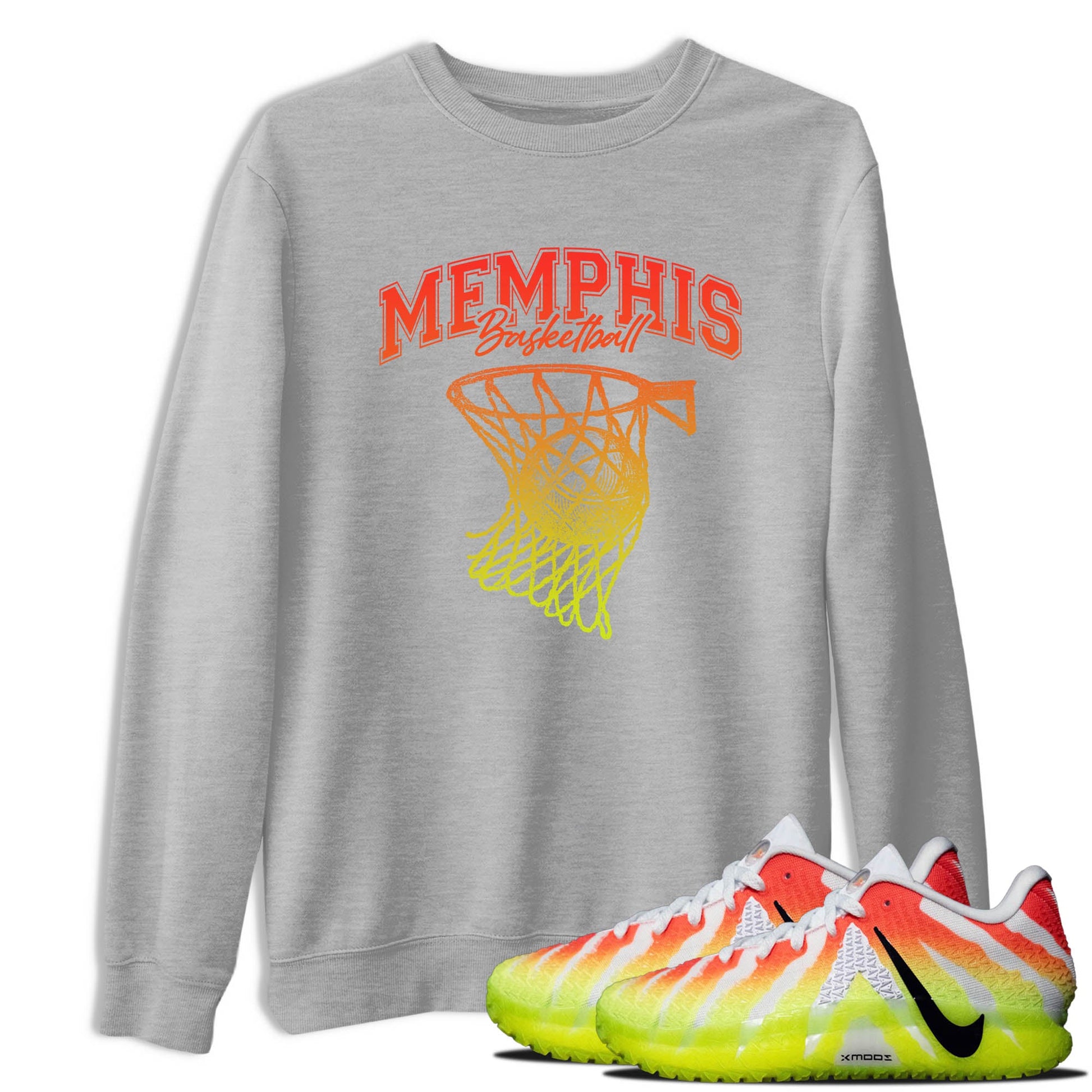 Sneaker Threads – Sneaker Tees To Match Nike JA 3 Under The Christmas Tree – Net Burn Graphic Tee Heather Grey 1. Perfect for Jordan releases 2025 colorways. Perfect for Ja Morant sneaker releases and Christmas 2025 colorways.