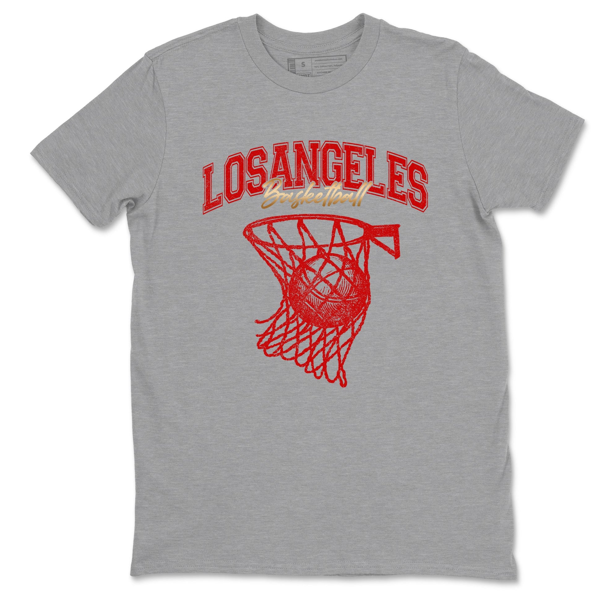 Sneaker match tees – Sneaker Tees To Match Nike KB 9 China Shoes KB 9 University Red and Metallic Gold – Net Burn Tee Heather Grey 2