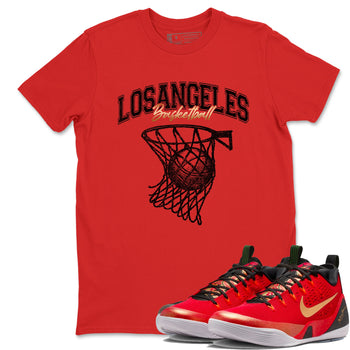 Sneaker match tees – Sneaker Tees To Match Nike KB 9 China Shoes KB 9 University Red and Metallic Gold – Net Burn Tee Red 1