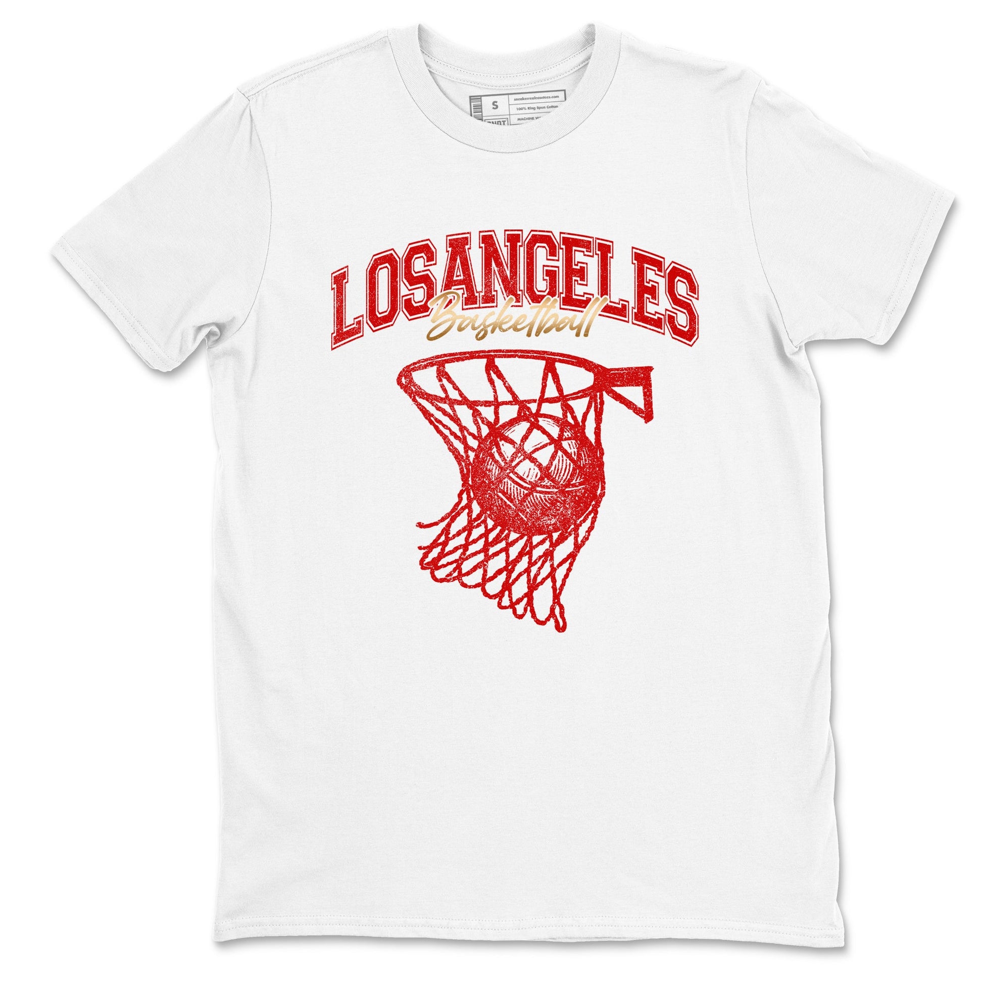 Sneaker match tees – Sneaker Tees To Match Nike KB 9 China Shoes KB 9 University Red and Metallic Gold – Net Burn Tee White 2
