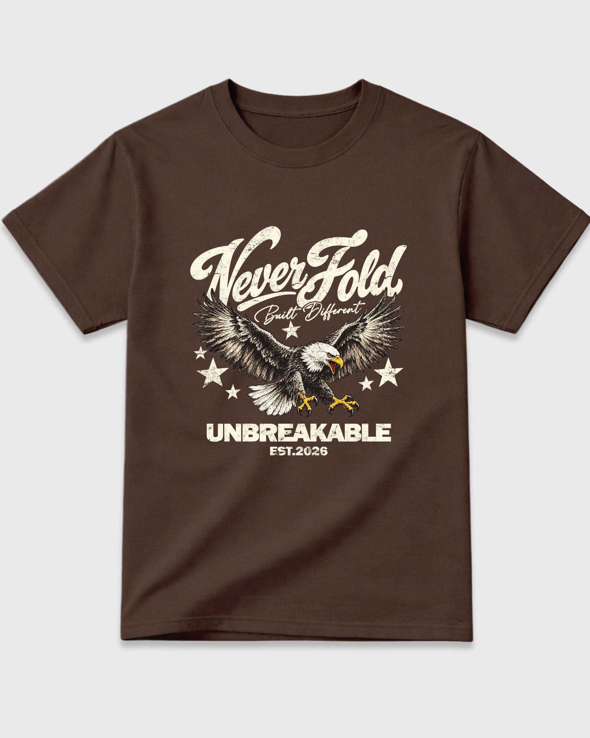 Never Fold Graphic T-Shirt featuring original streetwear artwork designed to match the Air Jordan 12 Fireside. Dark Chocolate 2 Graphic T-Shirt.