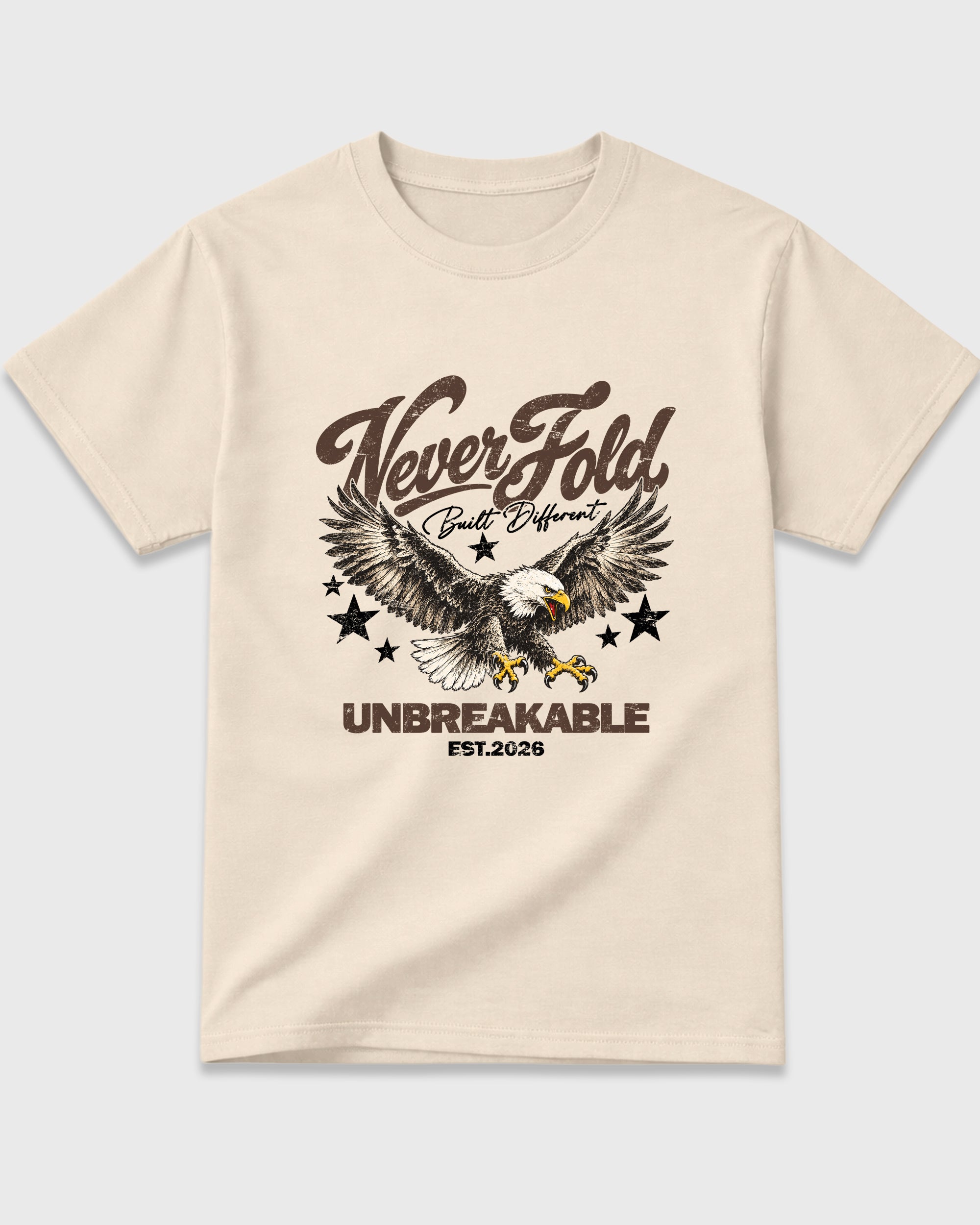 Never Fold Graphic T-Shirt featuring original streetwear artwork designed to match the Air Jordan 12 Fireside. Natural 2 Graphic T-Shirt.