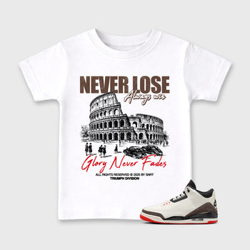 Sneaker match tees – Sneaker Tees To Match Air Jordan 3 World's Best Dad Shoes – Never Lose Kids T-Shirt White 1
