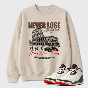 Sneaker match tees – Sneaker Tees To Match Air Jordan 3 World's Best Dad Shoes – Never Lose Tee Natural 1