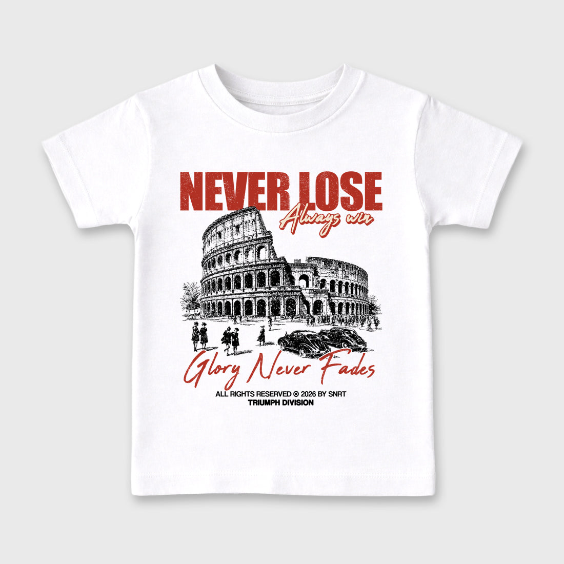 Sneaker match tees – Sneaker Tees To Match Air Jordan 4 Brick After Brick Shoes – Never Lose Kids T-Shirt White 2