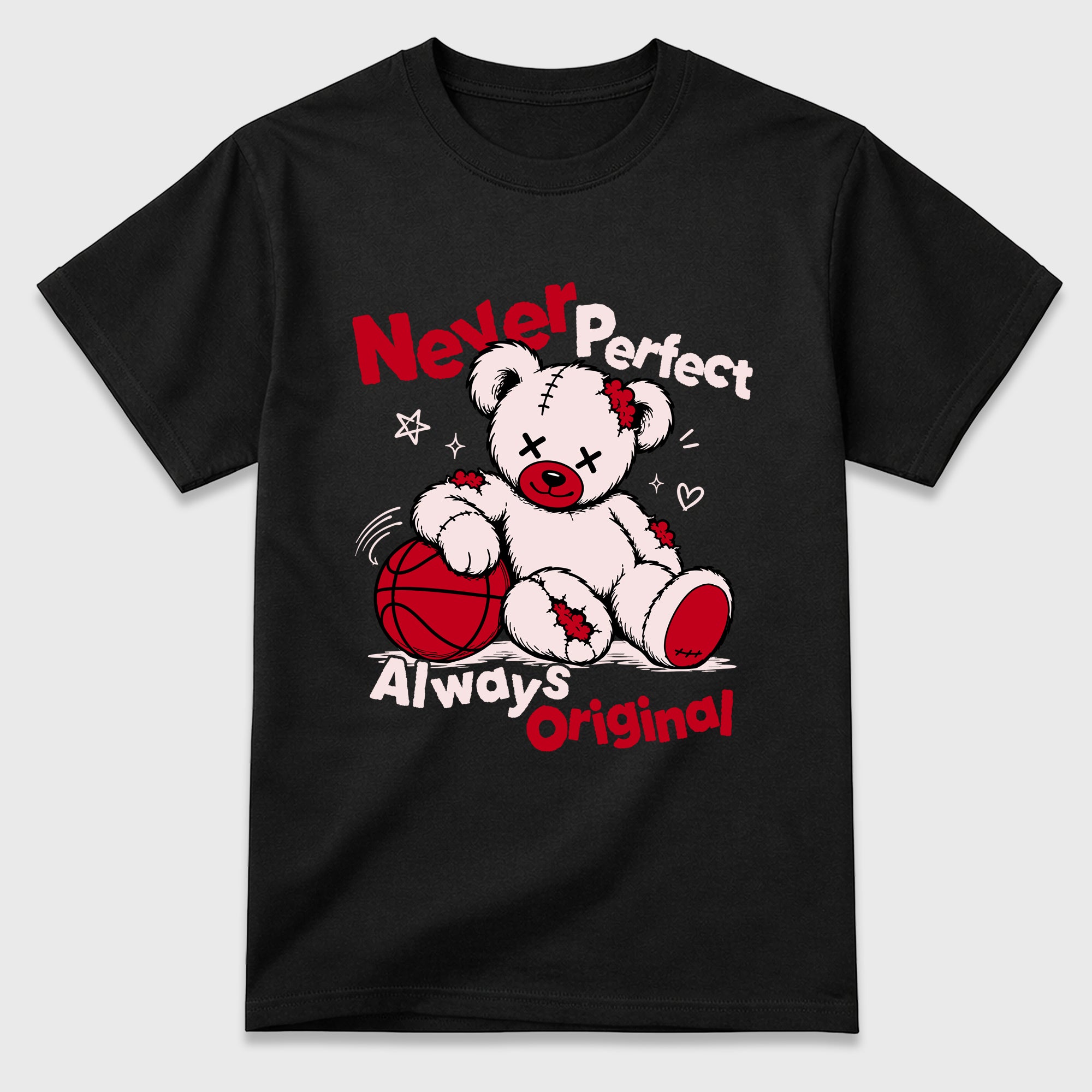 Never Perfect Always Original Graphic T-Shirt featuring original streetwear artwork designed to match the Air Jordan 1 Nails and Grails. Black 2 Graphic T-Shirt.