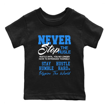 Air Jordan 3s Lucky Shorts shirts to match jordans Never Stop The Hustle best t shirts to wear with jordans Air Jordan 3 Lucky Shorts match shoes to clothes SNRT Sneaker Tees Youth Baby Black 2 tee