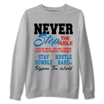 3s Rare Air shirts to match jordans Never Stop The Hustle best t shirts to wear with jordans Air Jordan 3 OG Rare Air match shoes to clothes SNRT Sneaker Tees unisex cotton Heather Grey 2 shirts