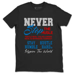 3s Rare Air shirts to match jordans Never Stop The Hustle best t shirts to wear with jordans Air Jordan 3 OG Rare Air match shoes to clothes SNRT Sneaker Tees unisex cotton Black 2 shirts