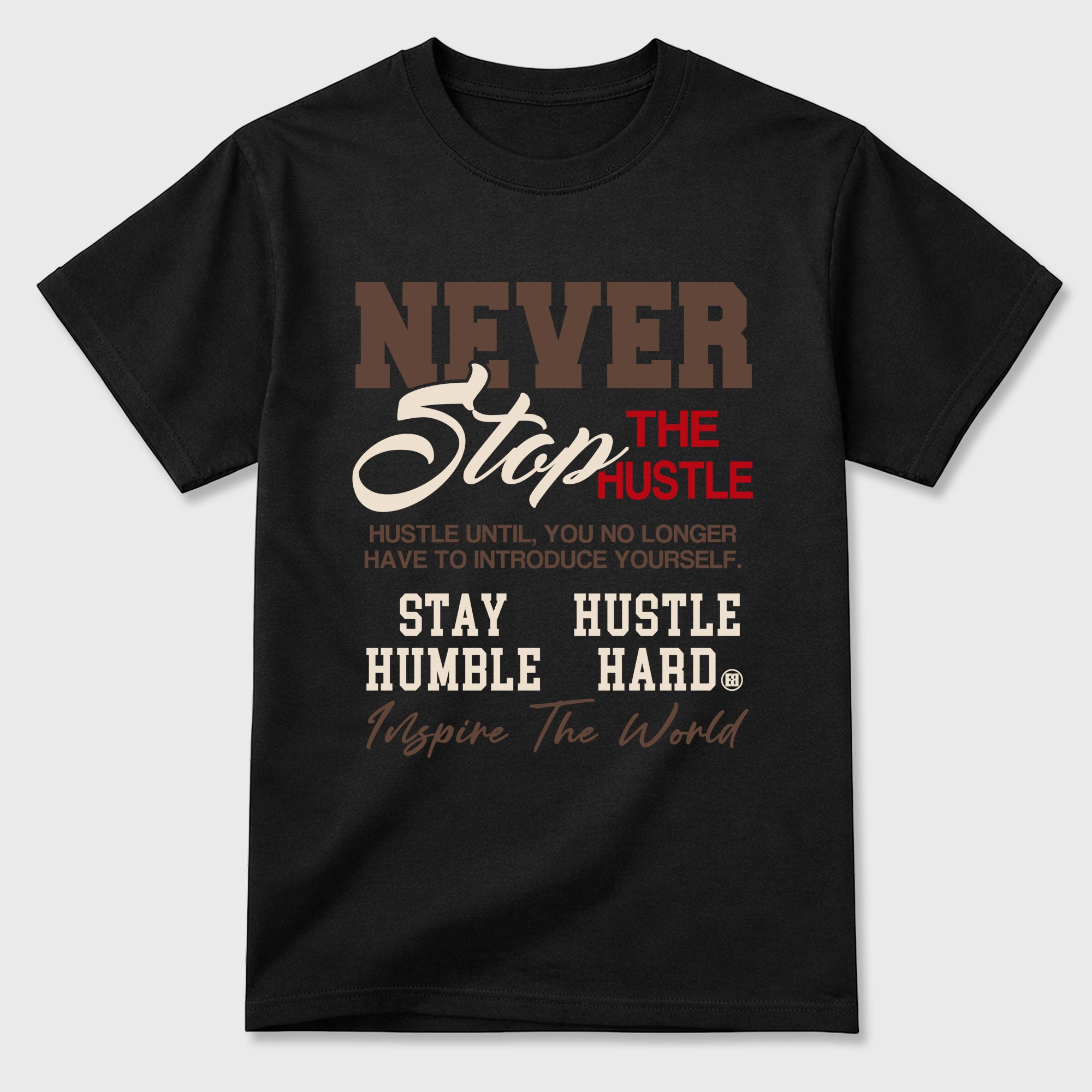 Sneakerfit Streetwear outfit, Sneaker Tees To Match Air Jordan 3 World's Best Dad – Never Stop the Hustle Graphic Tee Black 2
