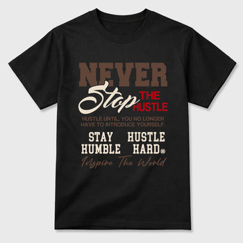Sneakerfit Streetwear outfit, Sneaker Tees To Match Air Jordan 3 World's Best Dad – Never Stop the Hustle Graphic Tee Black 2