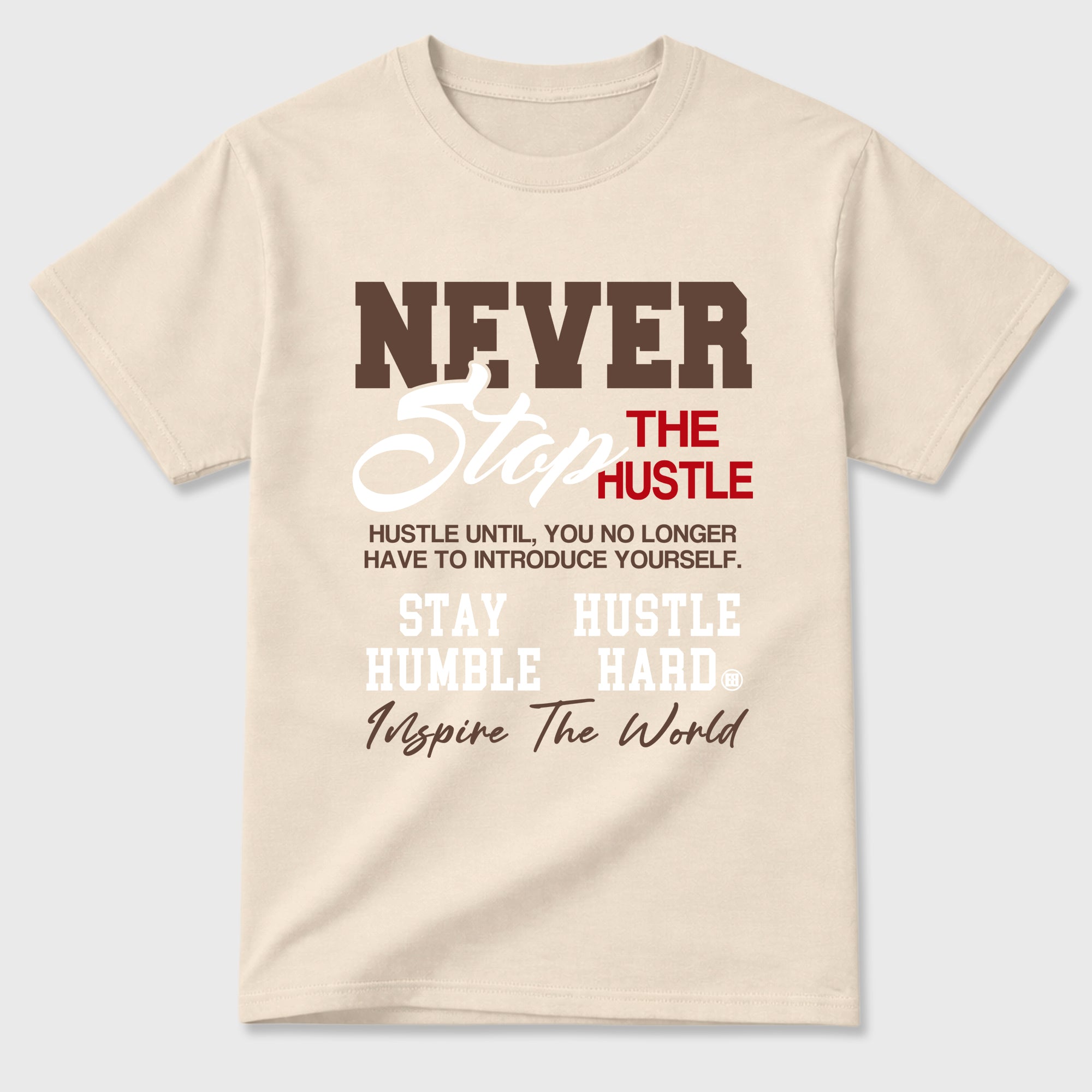 Sneakerfit Streetwear outfit, Sneaker Tees To Match Air Jordan 3 World's Best Dad – Never Stop the Hustle Graphic Tee Natural 2