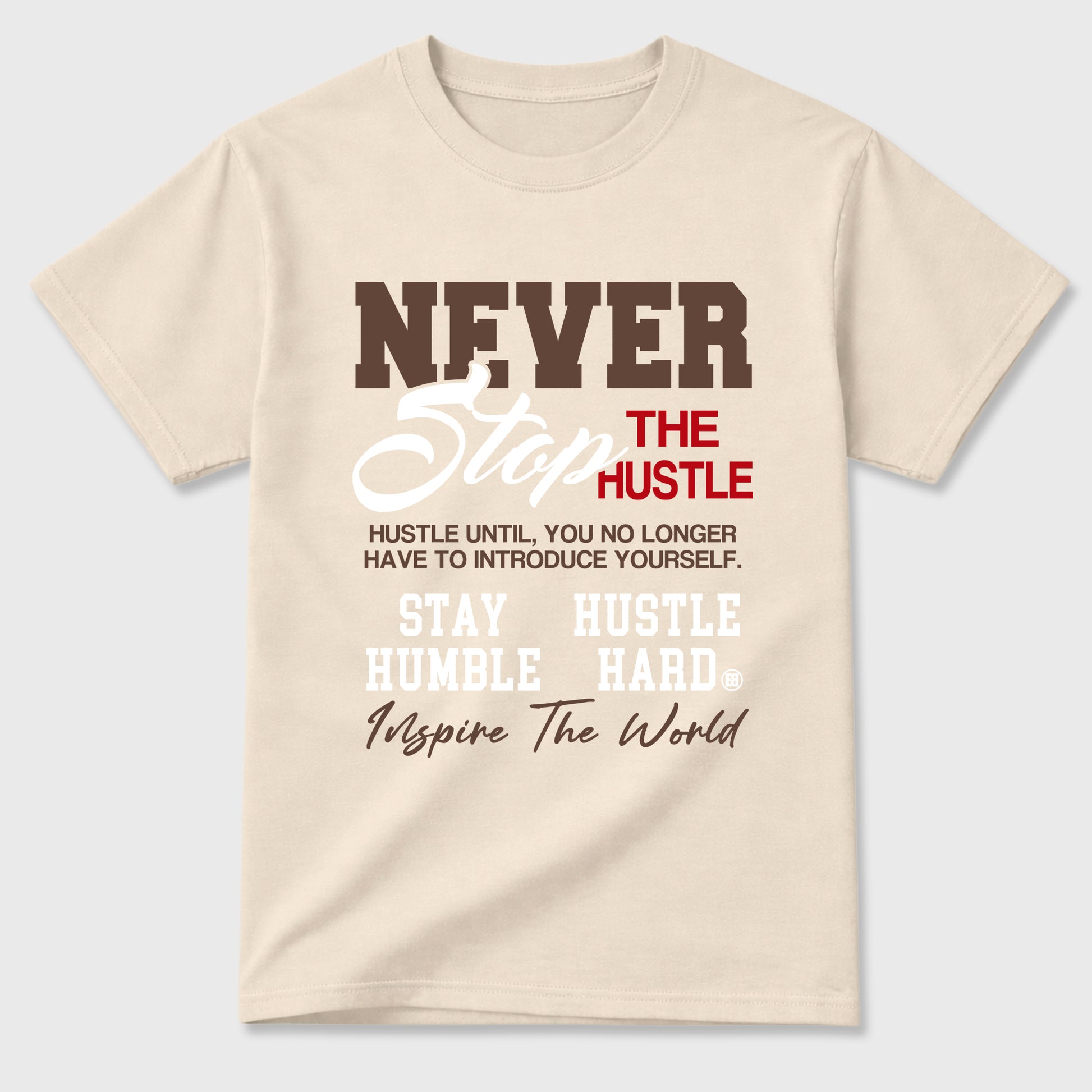 Sneakerfit Streetwear outfit, Sneaker Tees To Match Air Jordan 3 World's Best Dad – Never Stop the Hustle Graphic Tee Natural 2