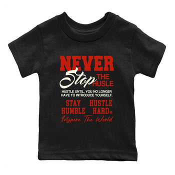 4s Brick By Brick best t shirts to wear with jordans Never Stop The Hustle sneaker match tees Nigel Sylvester x Air Jordan 4 Brick by Brick match shoes to clothes SNRT Sneaker Tees Youth Baby Black 2 tee