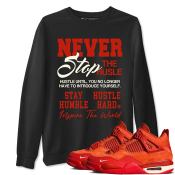 4s Brick By Brick best t shirts to wear with jordans Never Stop The Hustle sneaker match tees Nigel Sylvester x Air Jordan 4 Brick by Brick match shoes to clothes SNRT Sneaker Tees unisex cotton Black 1 shirts