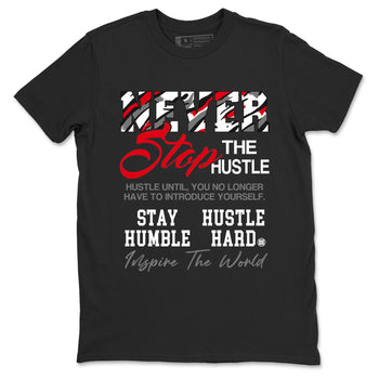Sneaker Threads – Sneaker Tees To Match Air Jordan 8 Bunny – Never Stop The Hustle Graphic Tee Black 2. Perfect for Jordan releases 2025 colorways.