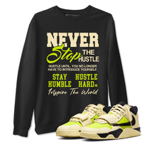 Never Stop The Hustle SNRT Sneaker Tees - Jordan Jumpman Jack Travis Scott Bright Cactus