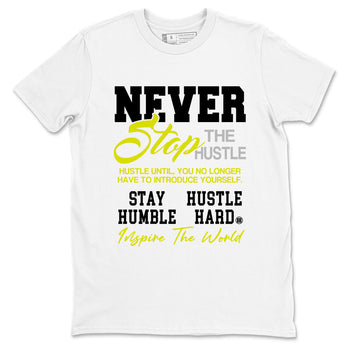 Never Stop The Hustle sneaker match t-shirt styled to complete your fit with the Air Max 90 Cyber sneakers, shown in White 2.
