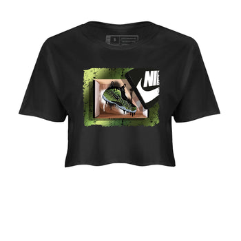 Best Christmas gifts for sneakerheads - Sneaker Tees To Match Air Foamposite One Pine Green Sneakers – New Kicks Crop T-Shirt Black 2