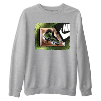 Best Christmas gifts for sneakerheads - Sneaker Tees To Match Air Foamposite One Pine Green Sneakers – New Kicks Tee Heather Grey 2