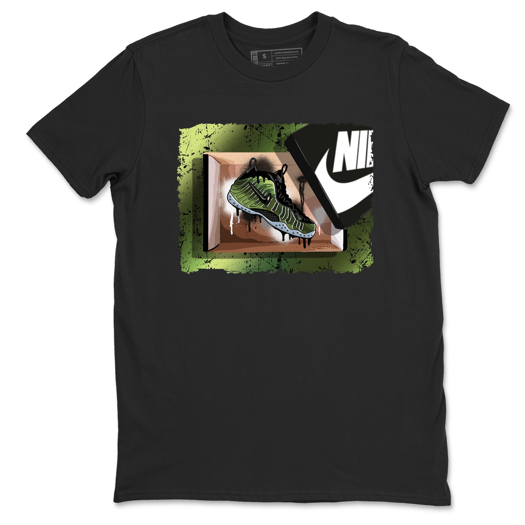 pine green and black graphic tee