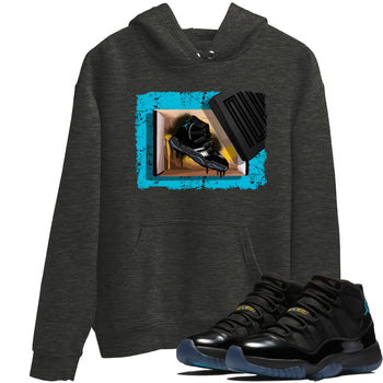 Sneaker Threads – Sneaker Tees To Match Air Jordan 11 Retro Gamma – New Kicks Graphic Tee Charcoal Heather 1. Perfect for Jordan releases 2025 colorways.