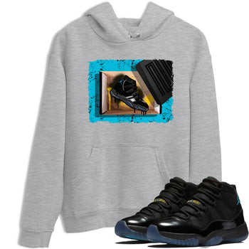 Sneaker Threads – Sneaker Tees To Match Air Jordan 11 Retro Gamma – New Kicks Graphic Tee Heather Grey 1. Perfect for Jordan releases 2025 colorways.