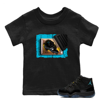 Sneaker Threads – Sneaker Tees To Match Air Jordan 11 Retro Gamma – New Kicks Youth Graphic Tee Black 1. Perfect for Jordan releases 2025 colorways.