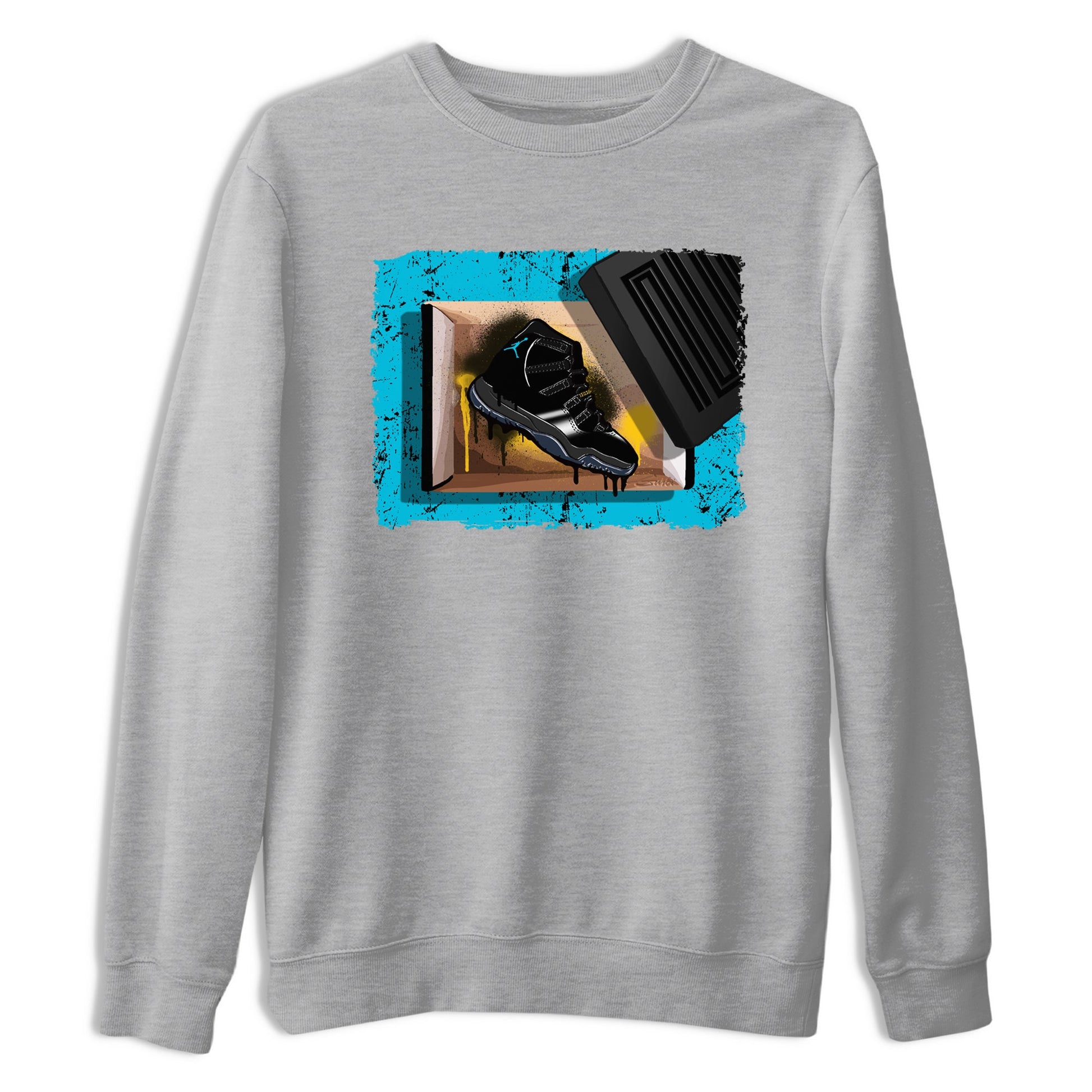 Sneaker Threads – Sneaker Tees To Match Air Jordan 11 Retro Gamma – New Kicks Graphic Tee Heather Grey 2. Perfect for Jordan releases 2025 colorways.