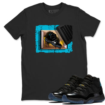 Sneaker Threads – Sneaker Tees To Match Air Jordan 11 Retro Gamma – New Kicks Graphic Tee Black 1. Perfect for Jordan releases 2025 colorways.