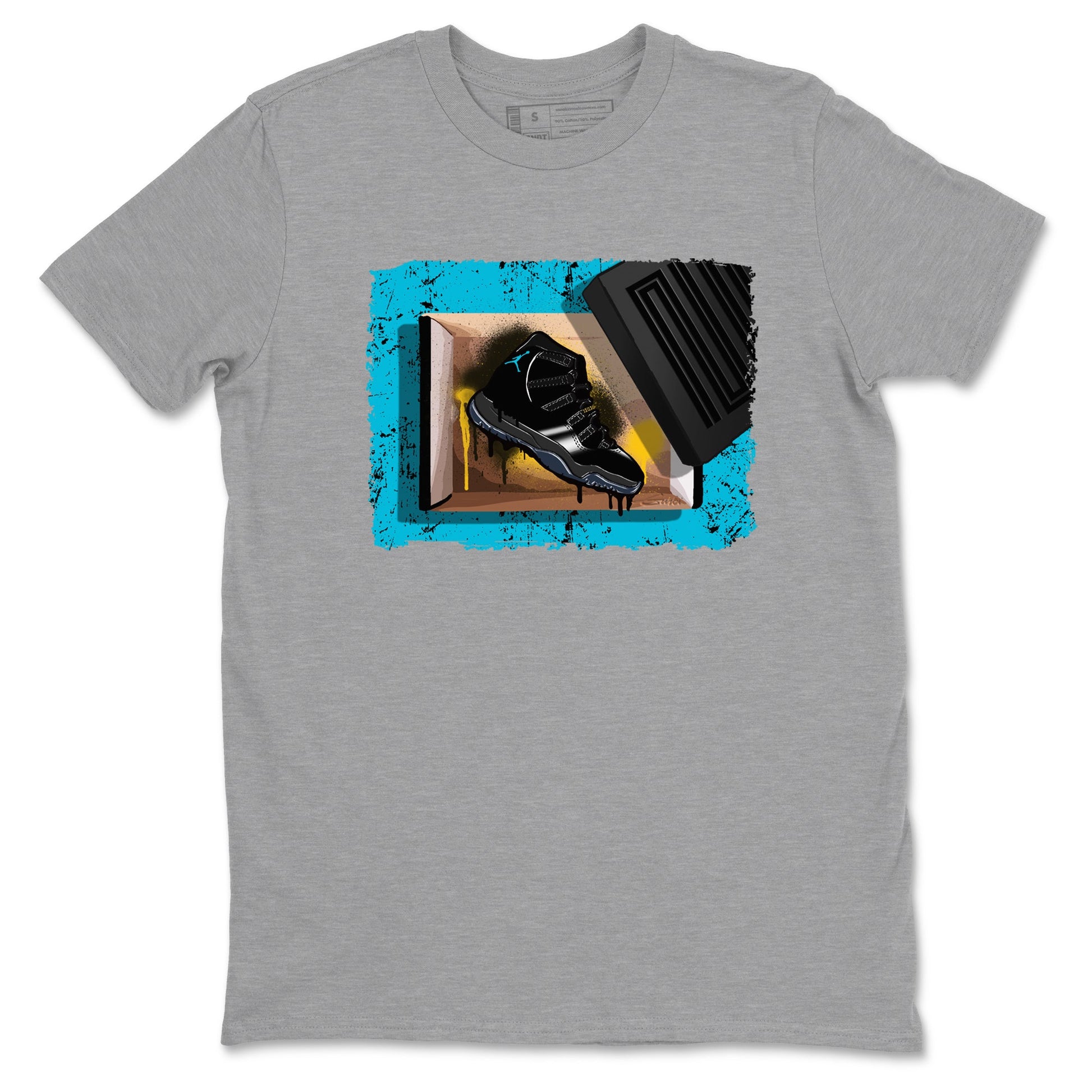 Sneaker Threads – Sneaker Tees To Match Air Jordan 11 Retro Gamma – New Kicks Graphic Tee Heather Grey 2. Perfect for Jordan releases 2025 colorways.