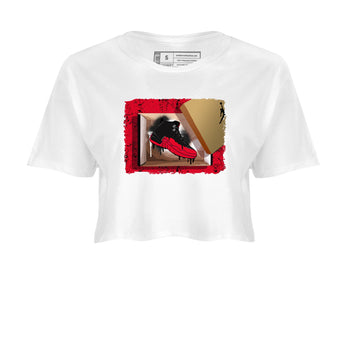 12s Flu Game shirts to match jordans New Kicks sneaker match tees Air Jordan 12 Retro Flu Game match shoes to clothes SNRT Sneaker Tees unisex cotton White 2 crop tee