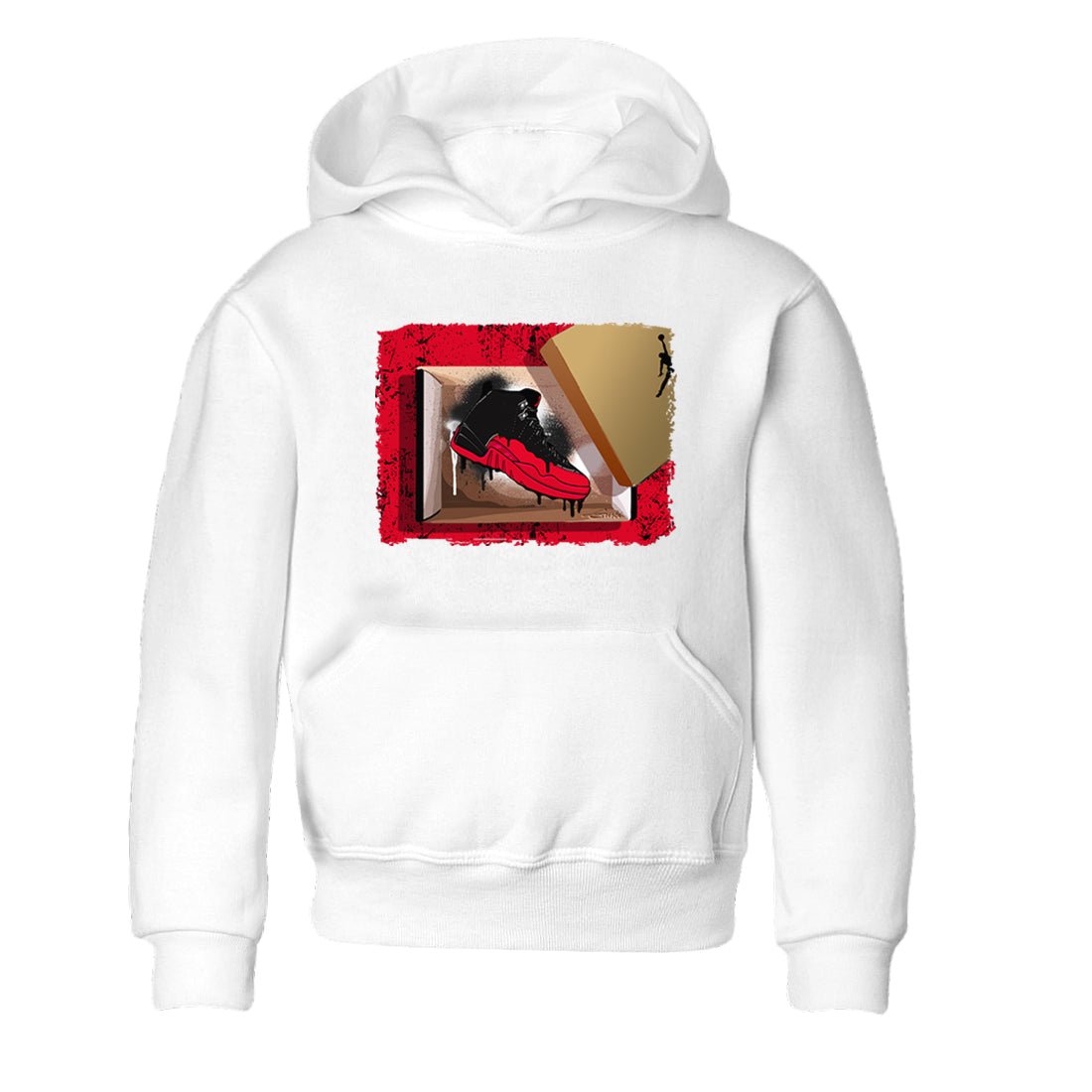12s Flu Game shirts to match jordans New Kicks sneaker match tees Air Jordan 12 Retro Flu Game match shoes to clothes SNRT Sneaker Tees Youth Baby White 2 tee