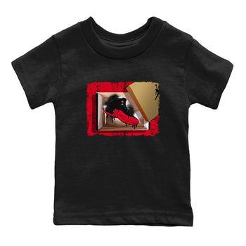 12s Flu Game shirts to match jordans New Kicks sneaker match tees Air Jordan 12 Retro Flu Game match shoes to clothes SNRT Sneaker Tees Youth Baby Black 2 tee