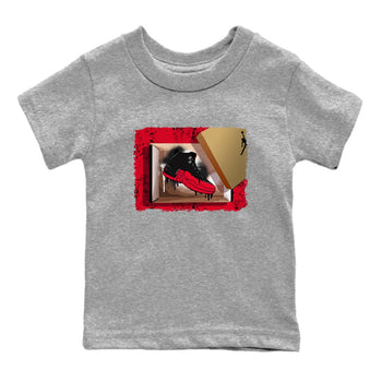 12s Flu Game shirts to match jordans New Kicks sneaker match tees Air Jordan 12 Retro Flu Game match shoes to clothes SNRT Sneaker Tees Youth Baby Heather Grey 2 tee