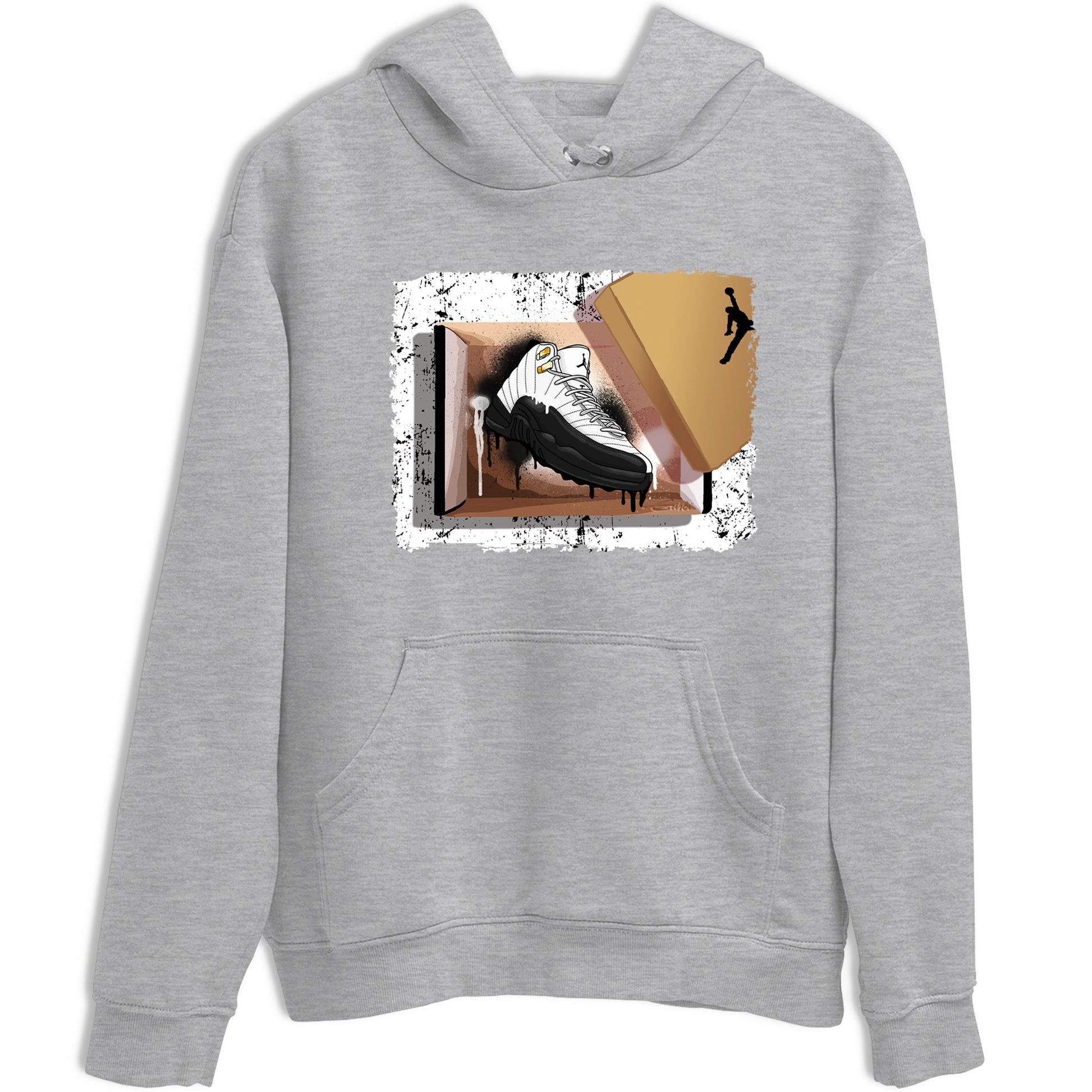 Sneaker match tees – Sneaker Tees To Match Air Jordan 12 Taxi Shoes – New Kicks Tee Heather Grey 2