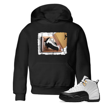 Sneaker match tees – Sneaker Tees To Match Air Jordan 12 Taxi Shoes – New Kicks Kids T-Shirt Black 1