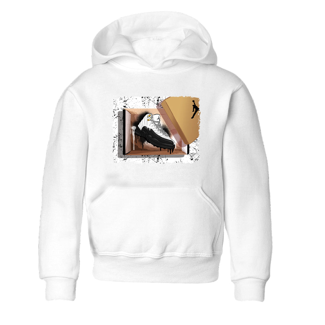 Sneaker match tees – Sneaker Tees To Match Air Jordan 12 Taxi Shoes – New Kicks Kids T-Shirt White 2
