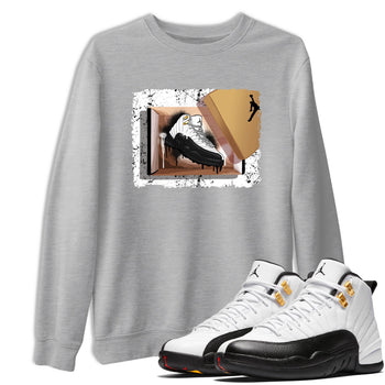 Sneaker match tees – Sneaker Tees To Match Air Jordan 12 Taxi Shoes – New Kicks Tee Heather Grey 1