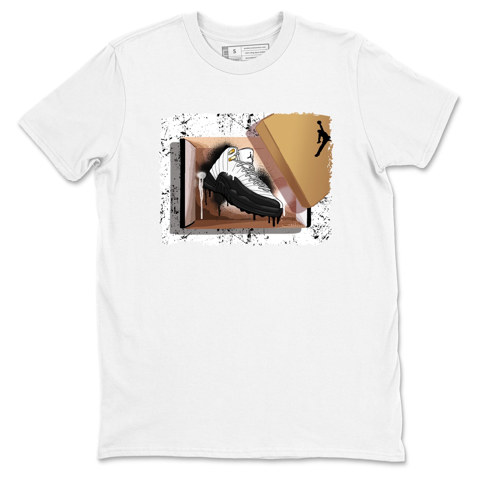 Sneaker match tees – Sneaker Tees To Match Air Jordan 12 Taxi Shoes – New Kicks Tee White 2