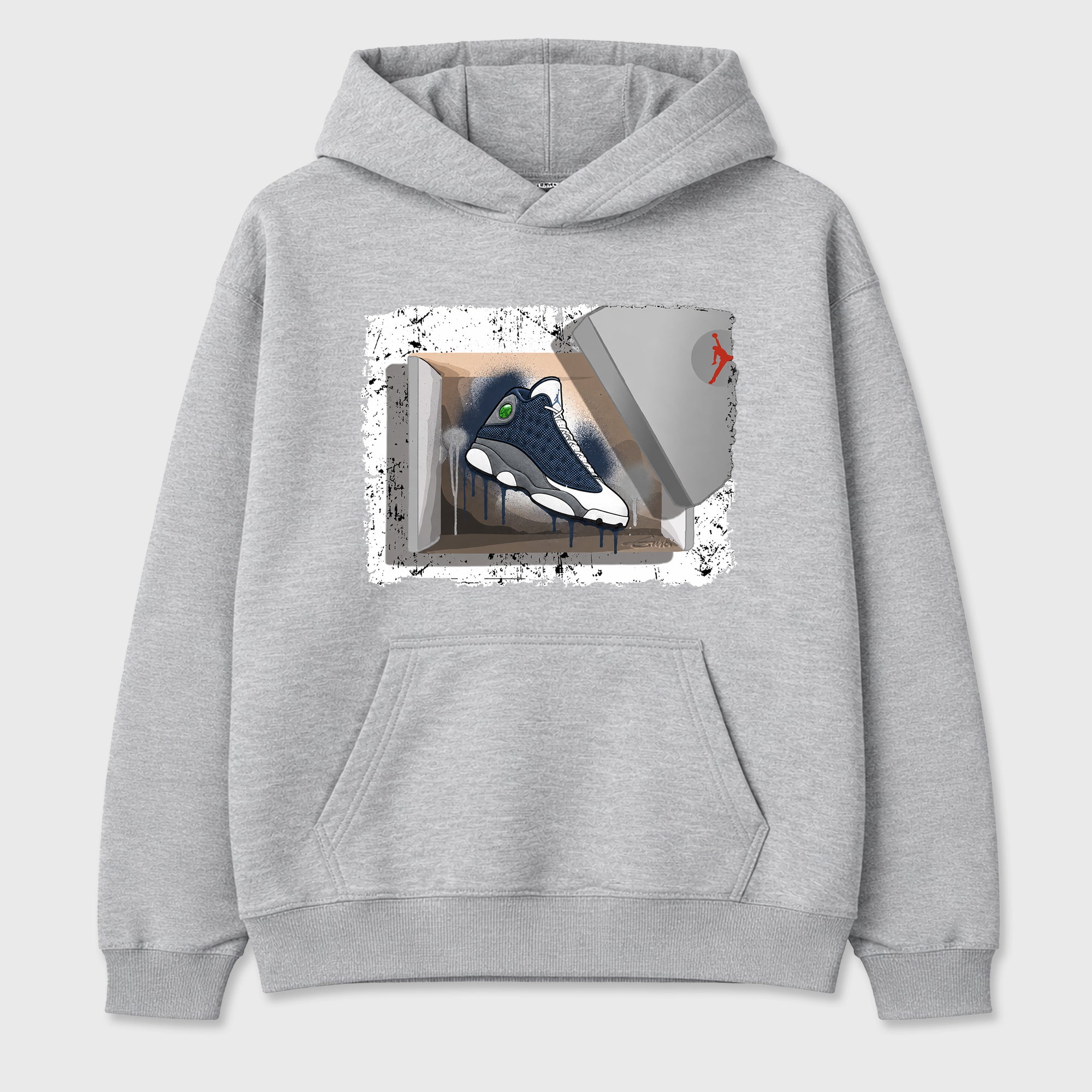 New Kicks Graphic T-Shirt featuring original streetwear artwork designed to match the Air Jordan 13 Flint. Heather Grey 2 Graphic Tee.