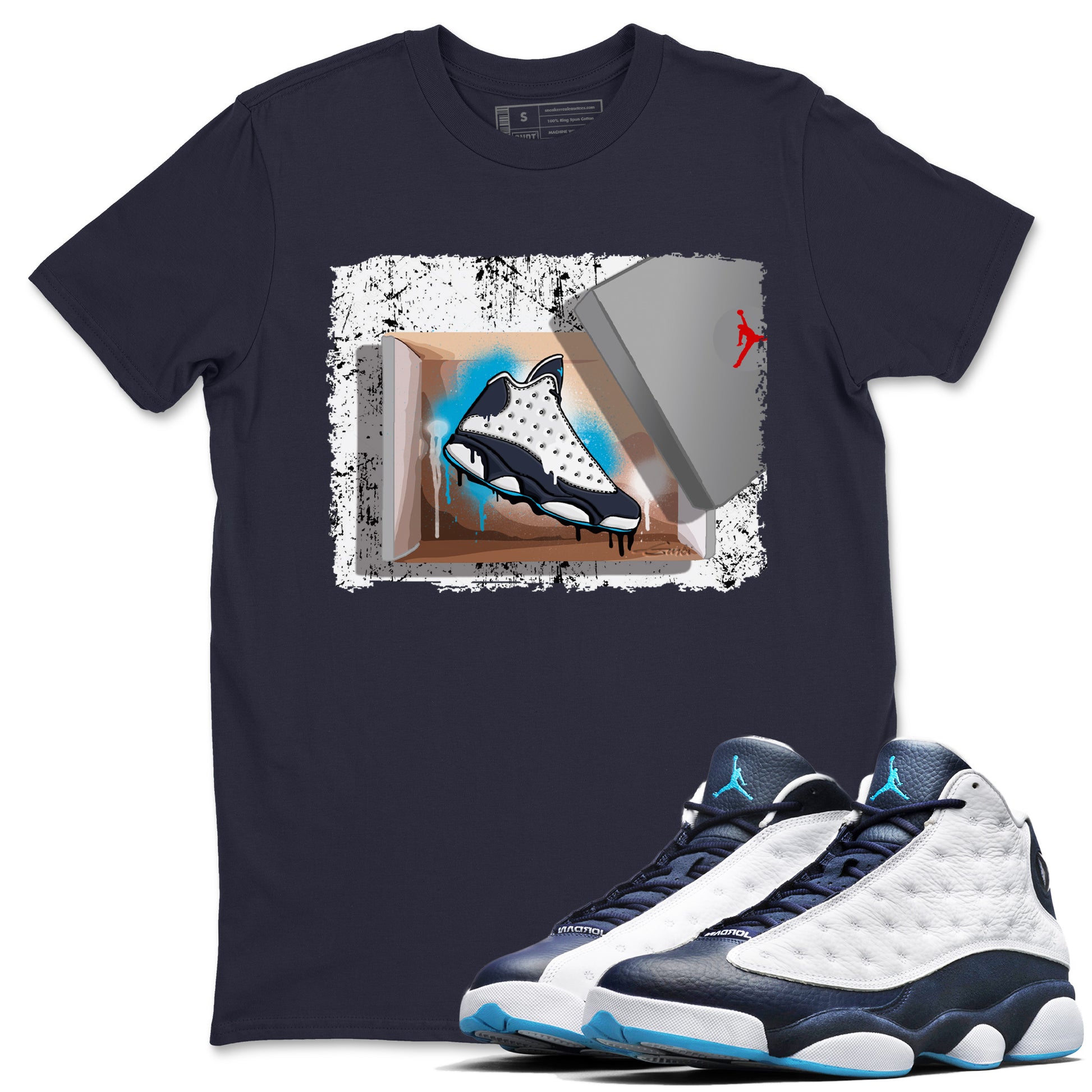 New Kicks Unisex Adult Tops - Air Jordan 13 Obsidian - SNRT Sneaker T-shirts