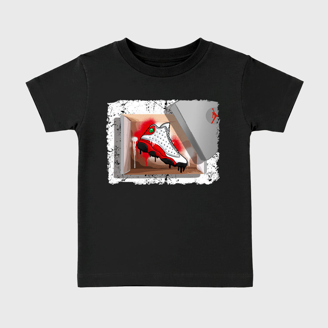 Best Sneakerfit for Sneakerheads Graphic Tees To Match Air Jordan 13 University Red Sneakers – New Kicks Kids T-Shirt Black 2