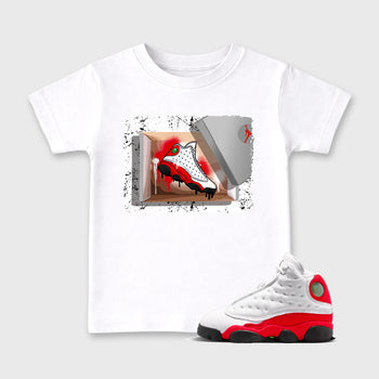 New Kicks SNRT Sneaker Tees Kids - Air Jordan 13 University Red - SNRT Sneaker T-shirts