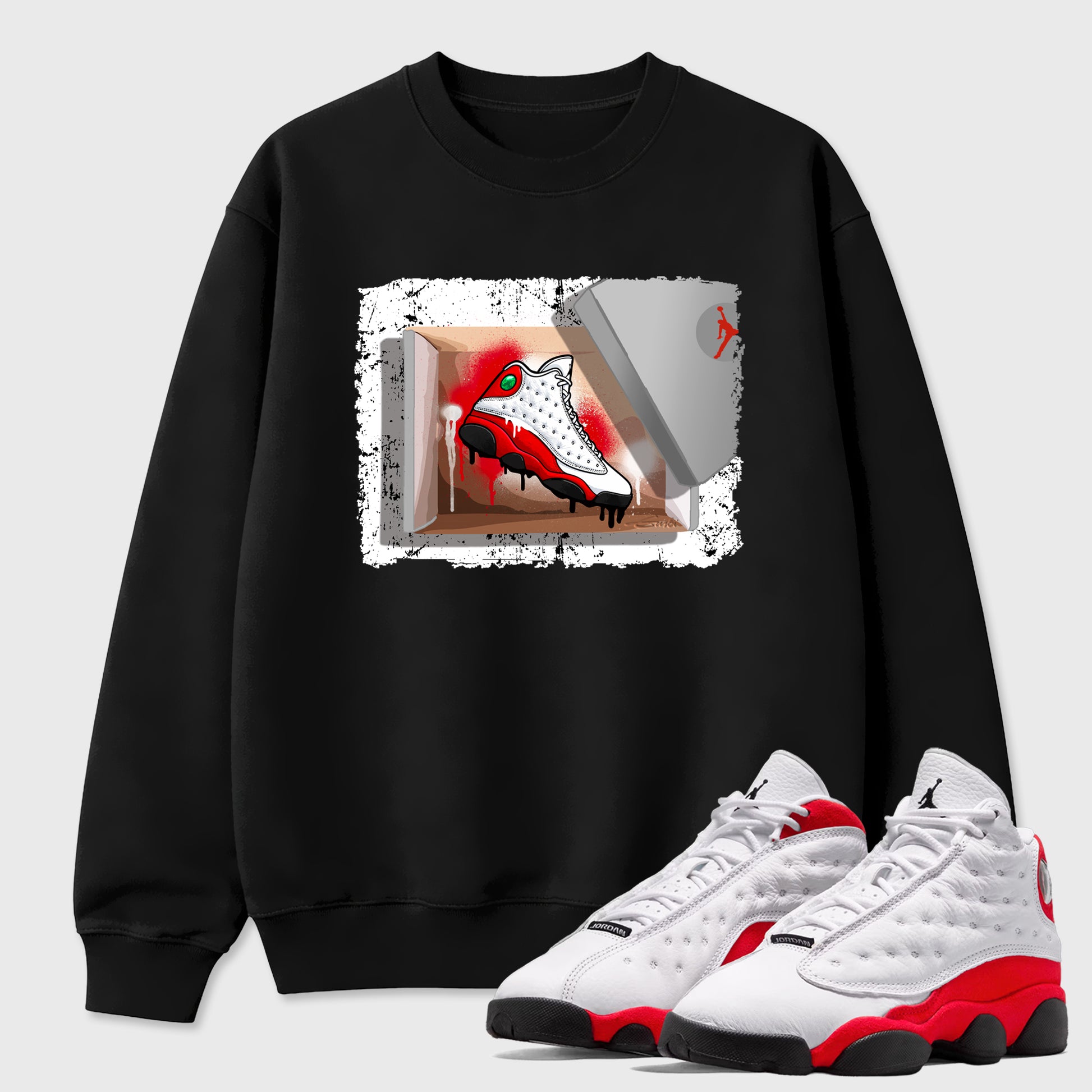 New Kicks SNRT Sneaker Tees - Air Jordan 13 University Red - SNRT Sneaker T-shirts